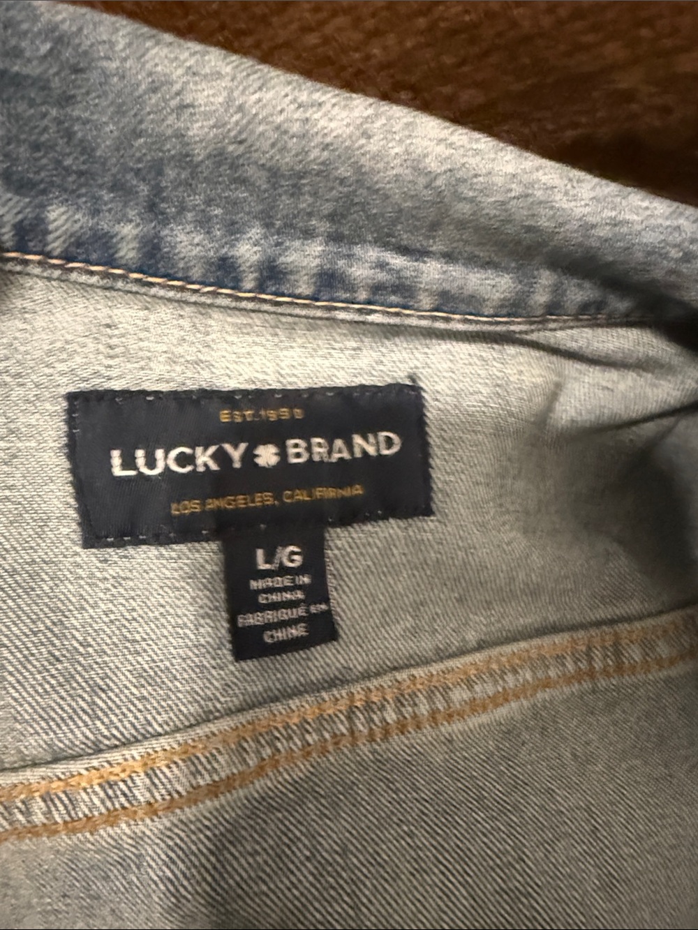 Lucky Brand Faded Light Blue Denim Jacket - Picture 3 of 3